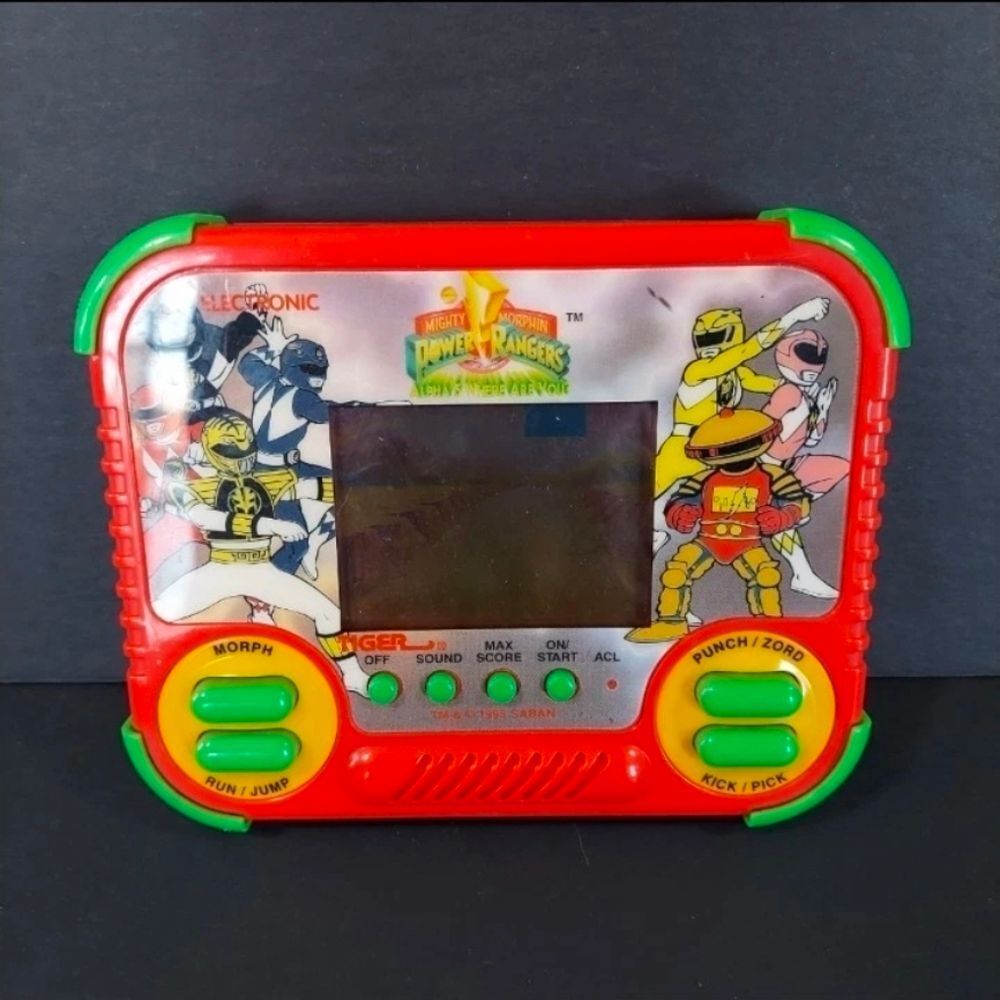 Tiger Electronics 1994 Power Rangers Alpha Where Are You Handheld Pocket Game
